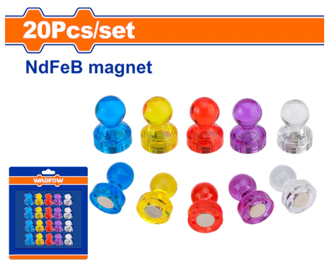 WADFOW 20PCS/SET COLOR MAGNETIC CARD-PINS SET WZE1K21