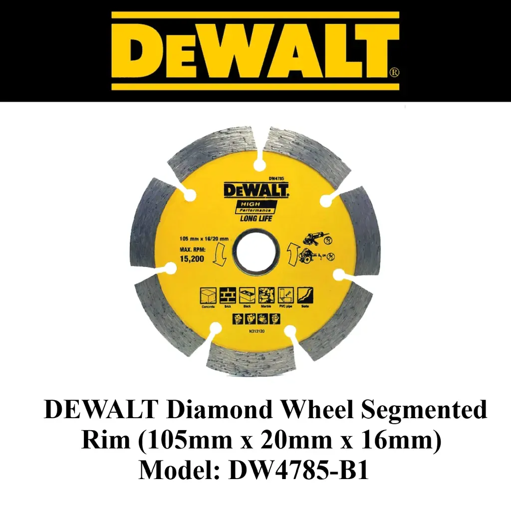 Dewalt 105 x 20mm 10mm12 DRY CUT